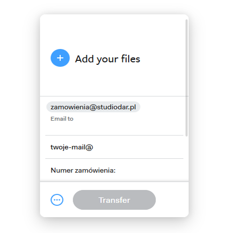 wetransfer przesyłanie plikow do drukarni